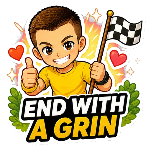 End with a grin